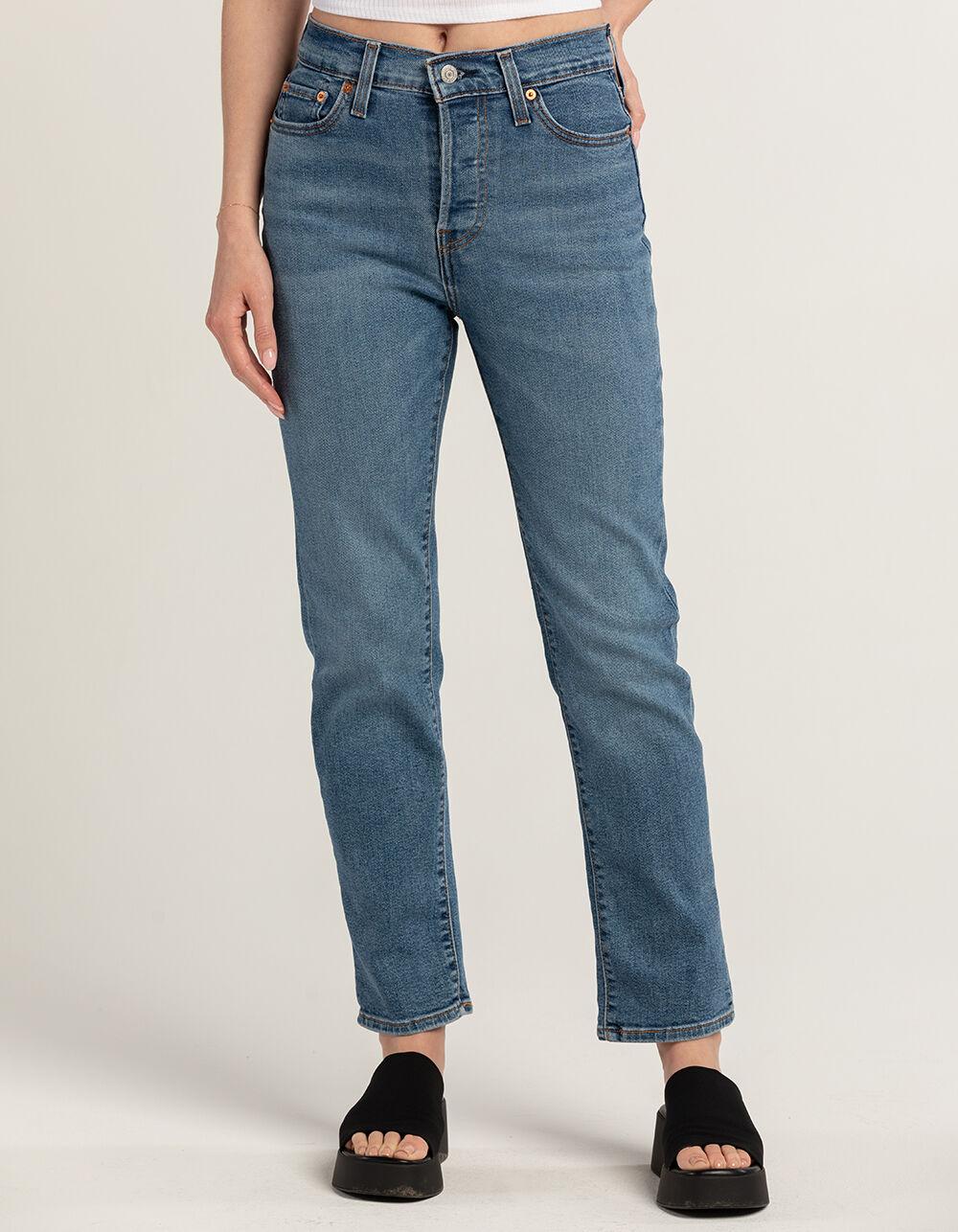 LEVI'S Wedgie Straight Womens Jeans - Summer Love In The Mist - MED BLAST Product Image