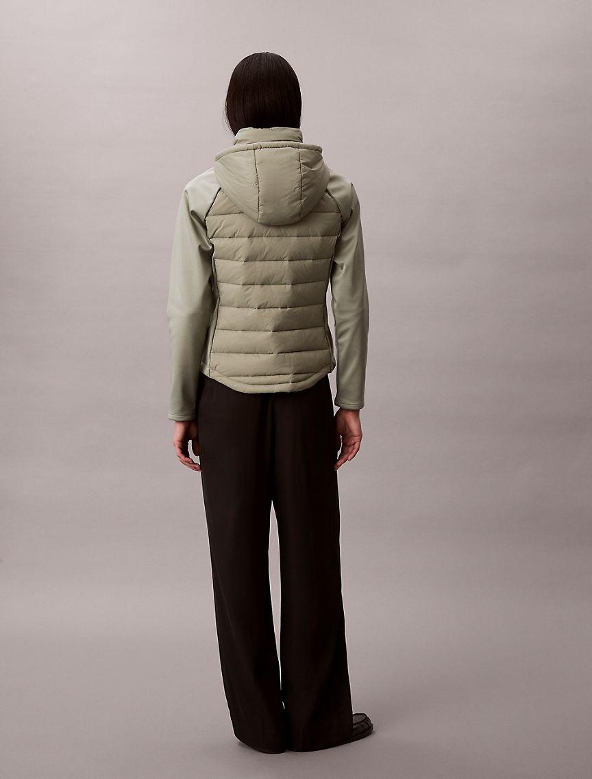 Mixed Media Puffer Jacket Product Image