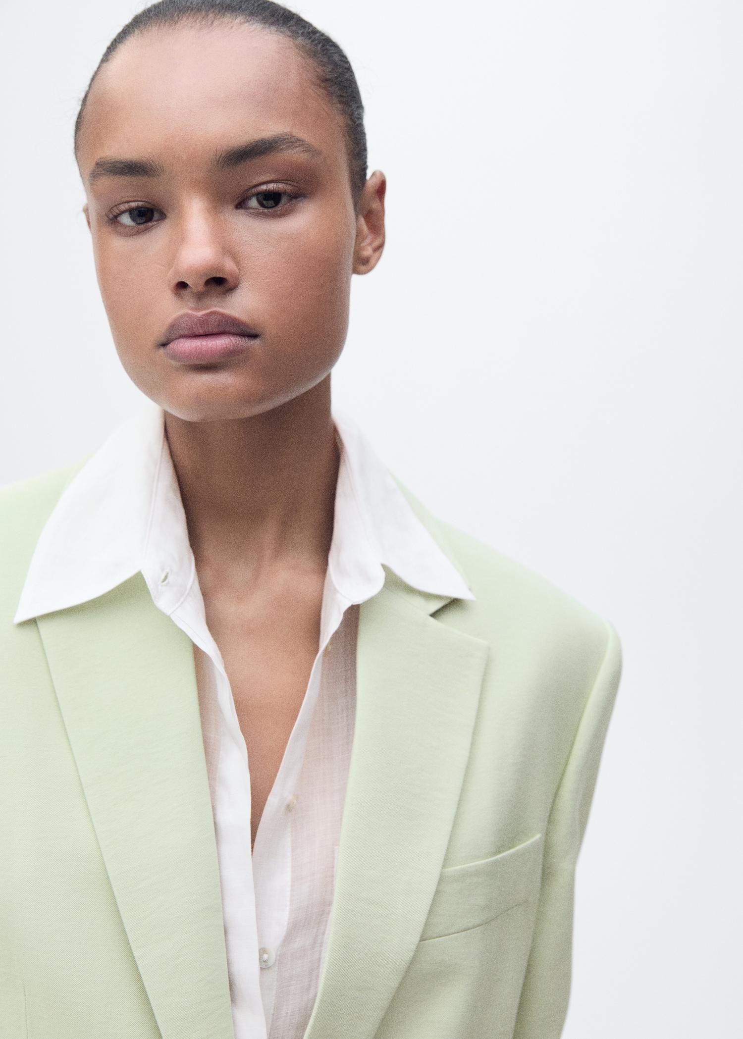 Straight-fit suit jacket - Women | MANGO USA Product Image