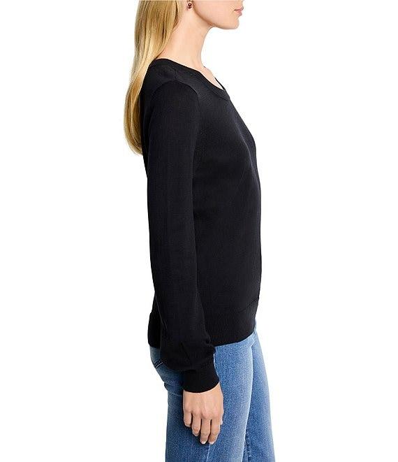 NIC + ZOE Pure Cotton Round Neck Long Sleeve Sweater Product Image