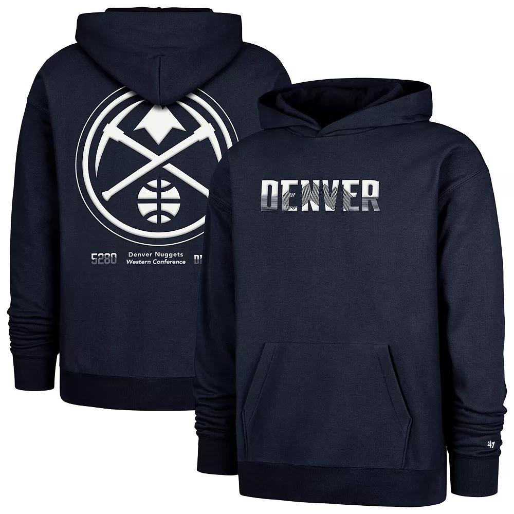 Men's '47  Navy Denver Nuggets 2024/25 City Edition Double Crossover Foundation Pullover Hoodie, Size: Medium, Nug Blue Product Image