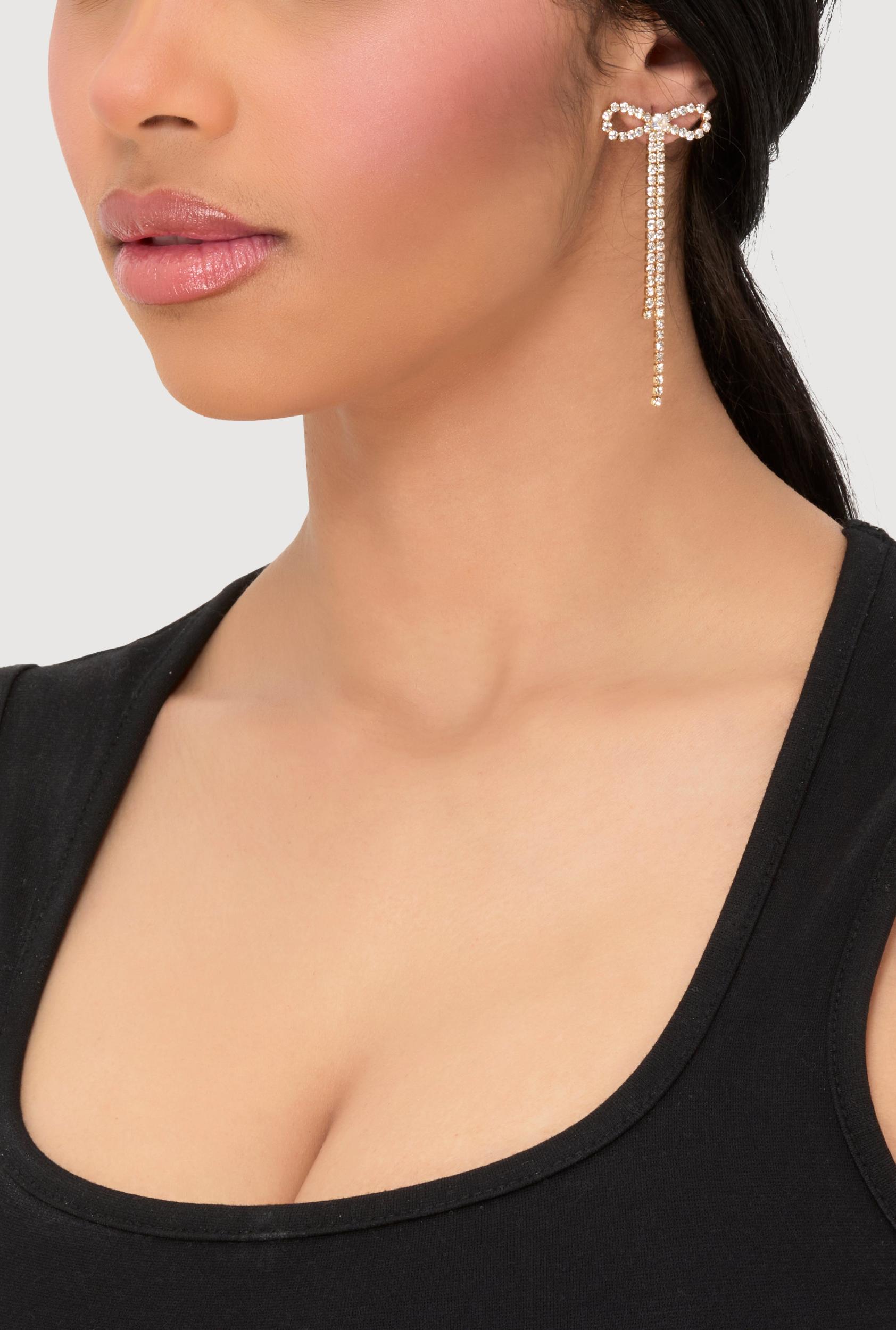 Tiered Heart Drop Earrings Unisex Product Image