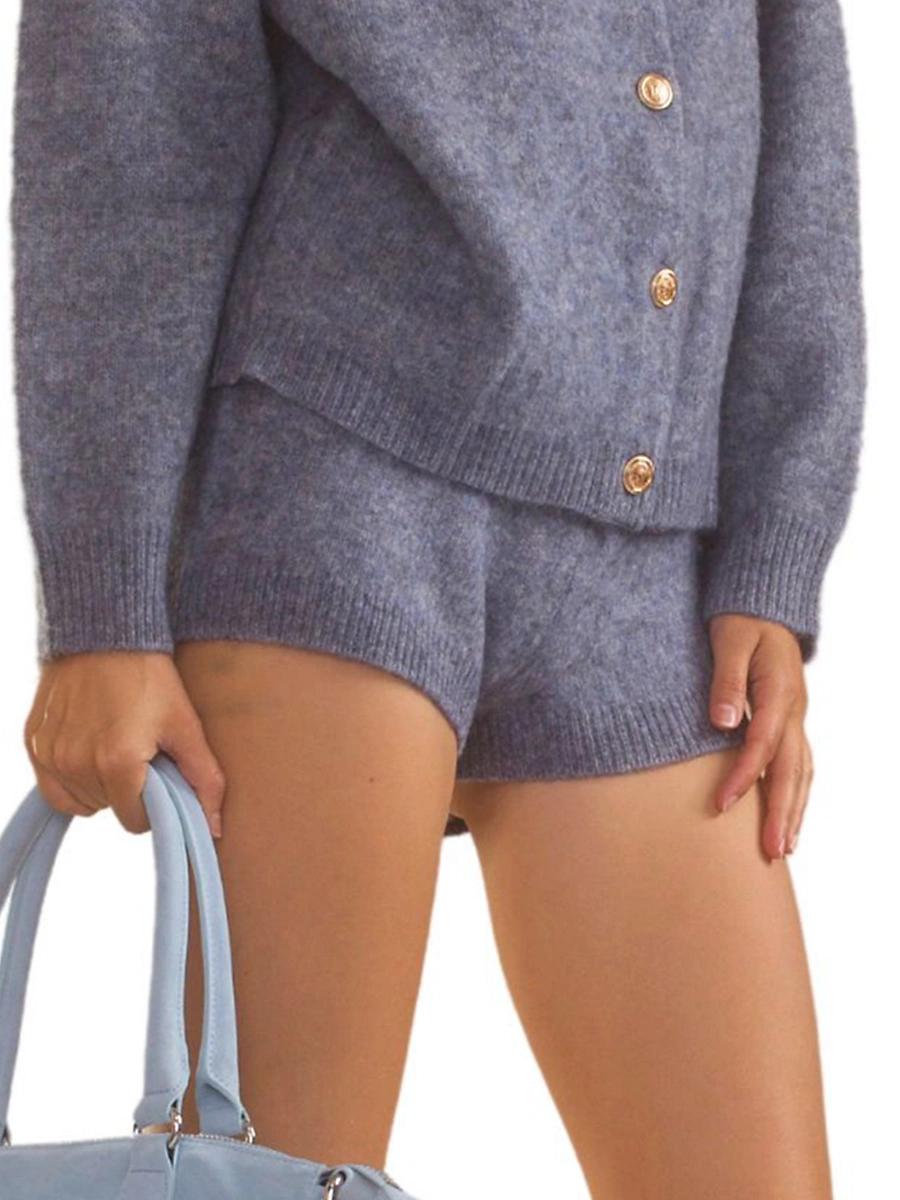 Womens Wool Knit Shorts Product Image