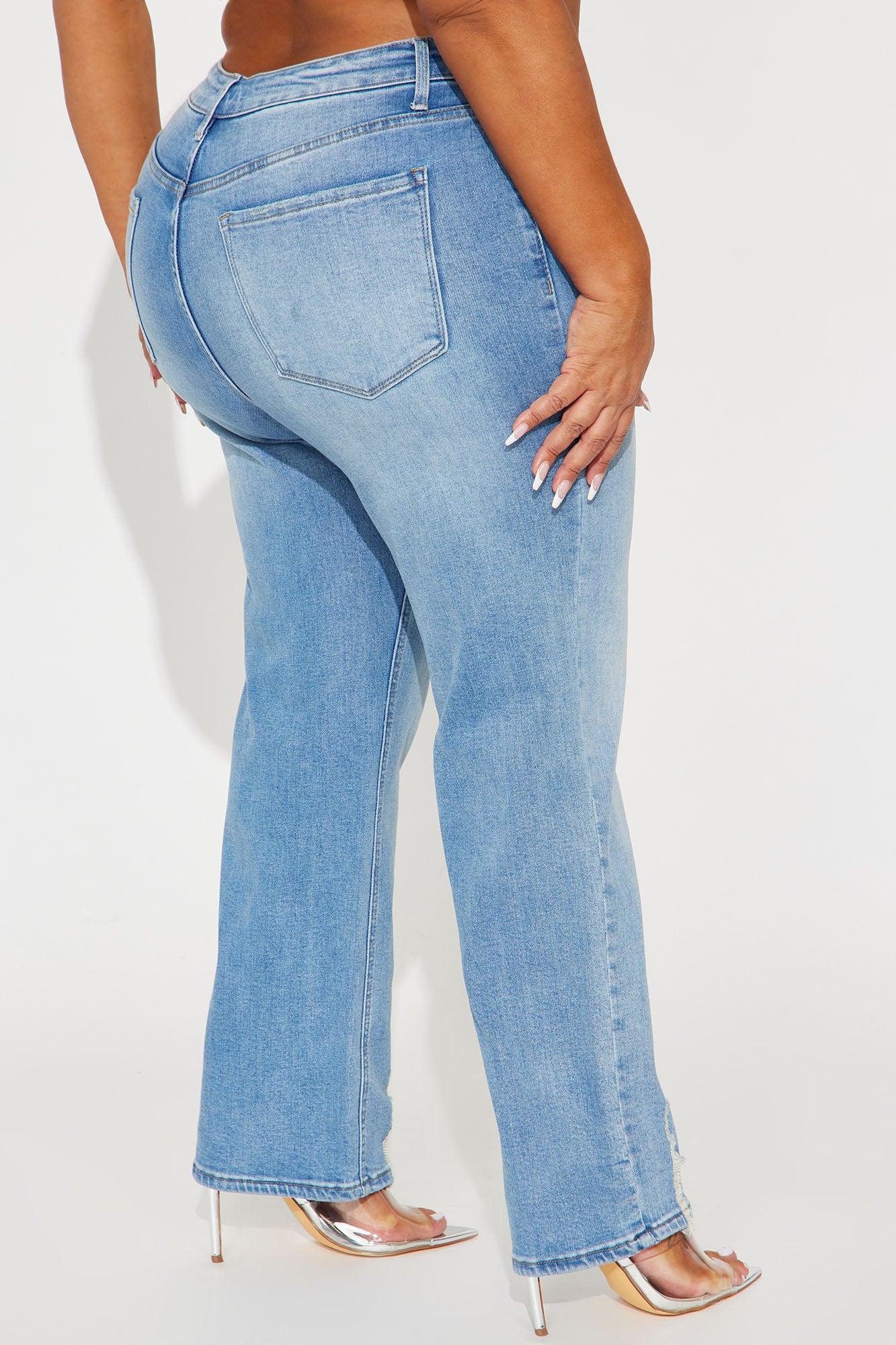 Get Closer Stretch Straight Leg Ankle Jeans - Medium Wash Product Image