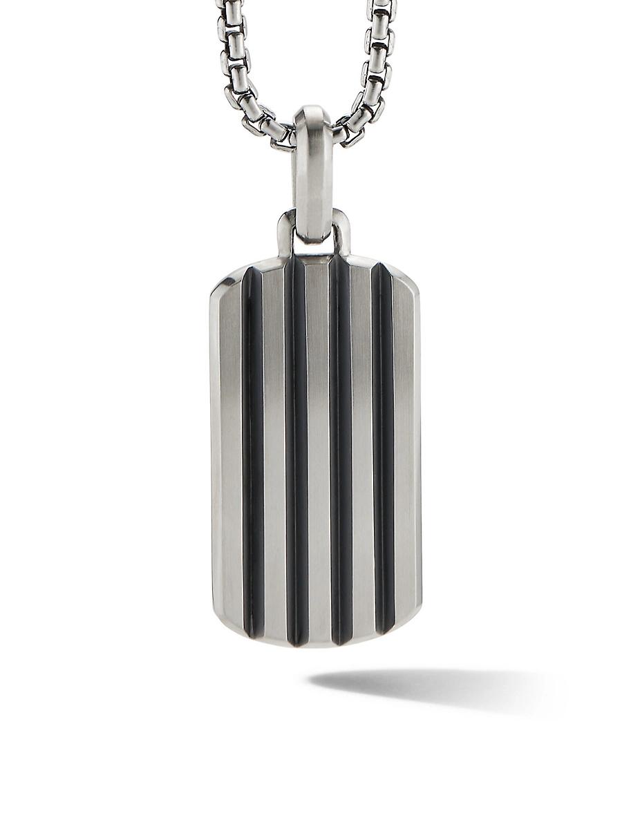 David Yurman Sterling Beveled Dog Tag Pendant Product Image