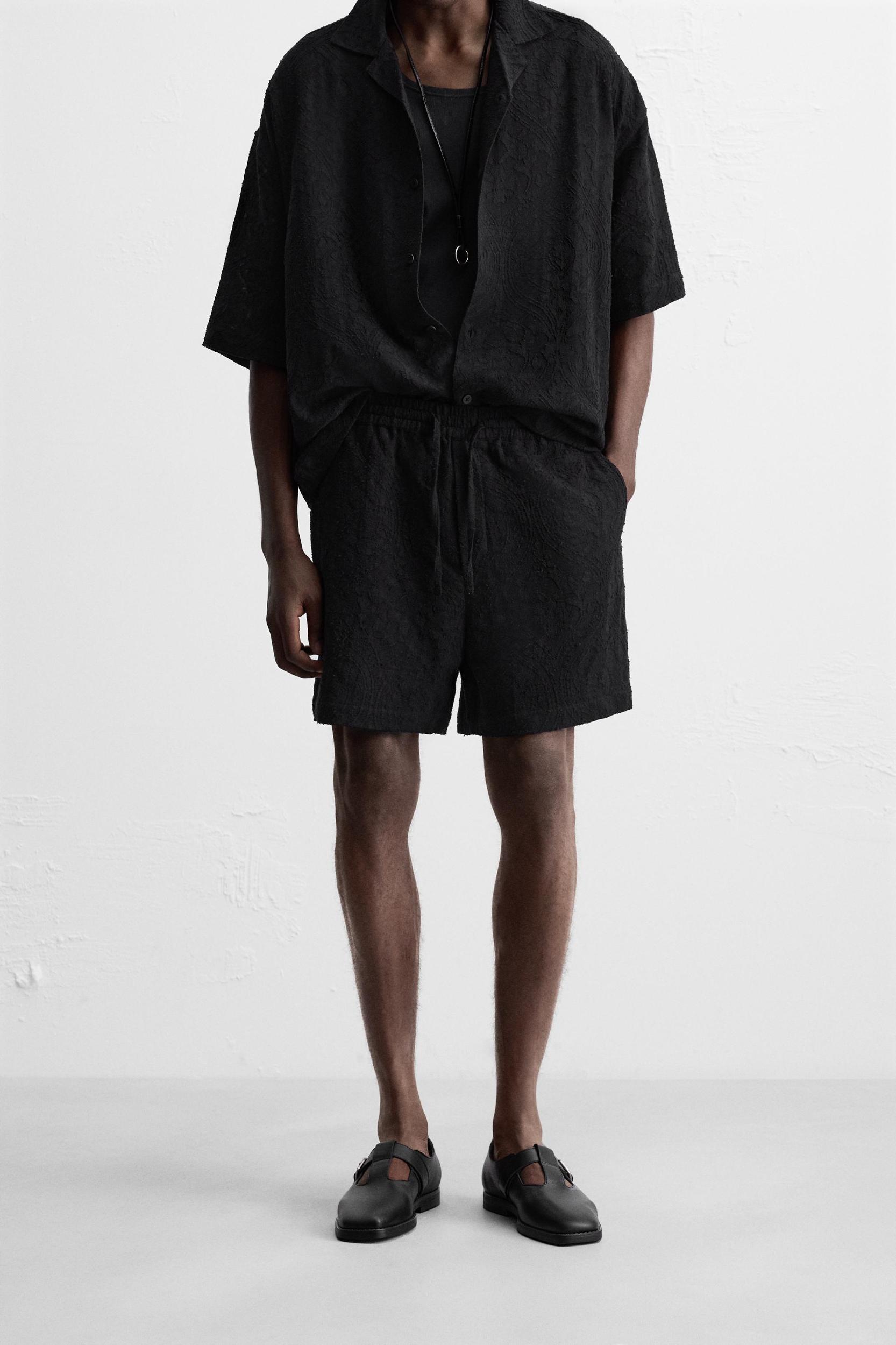 RELAXED FIT JACQUARD SHORTS Product Image