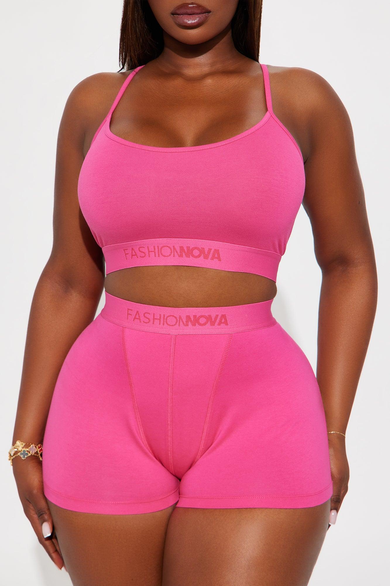 FN Mood Cami And Boxer Set - Fuchsia Female Product Image