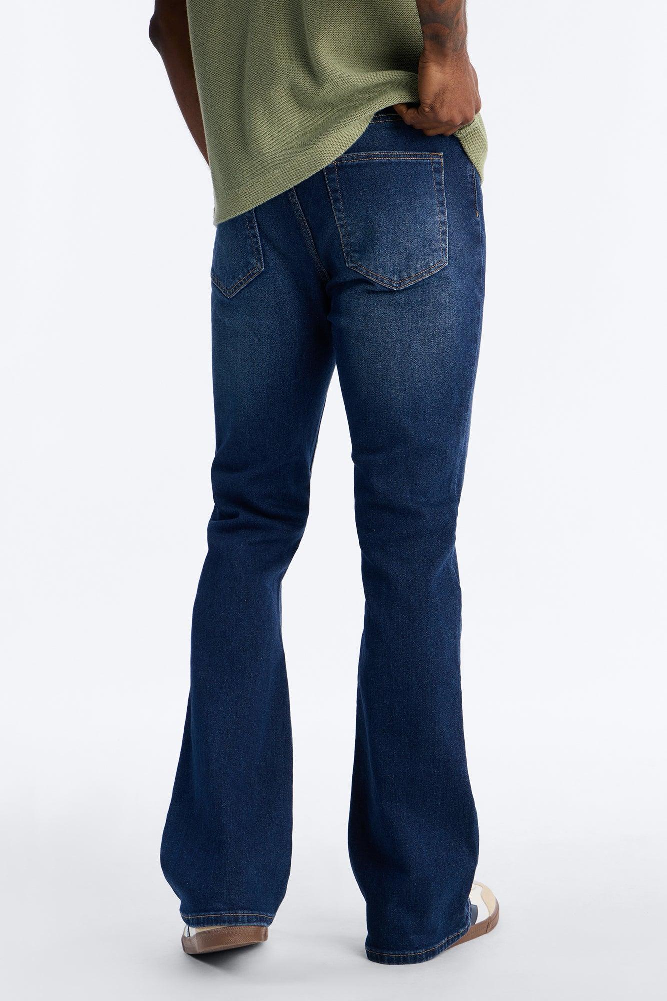 Essential Stacked Skinny Flare Stretch Jean - Dark Wash Male Product Image