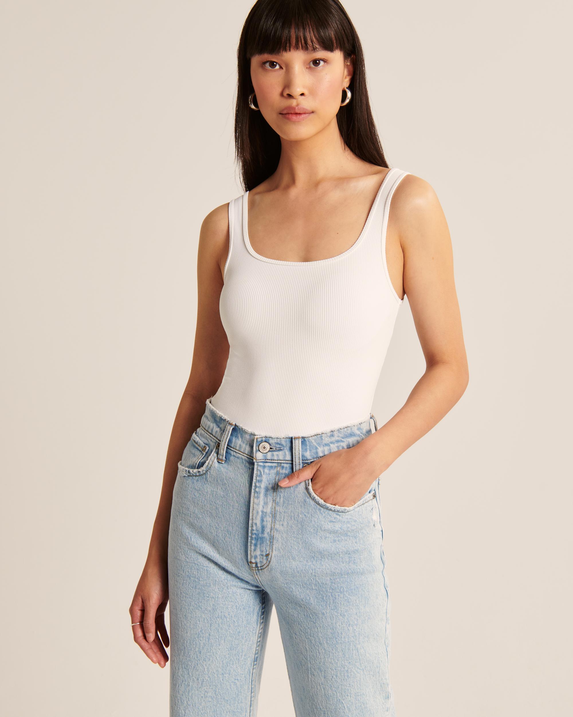 Seamless Rib Fabric Tank Bodysuit Product Image