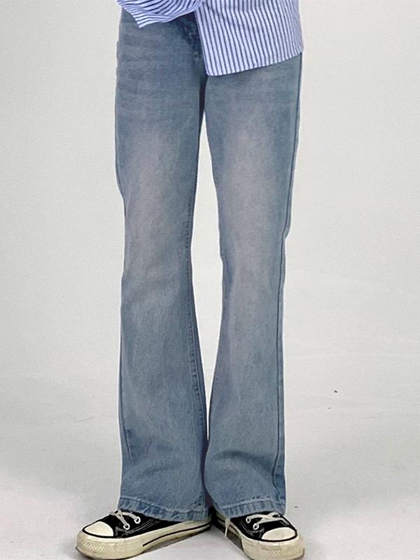 Men's High Rise Light Wash Loose Jeans Product Image