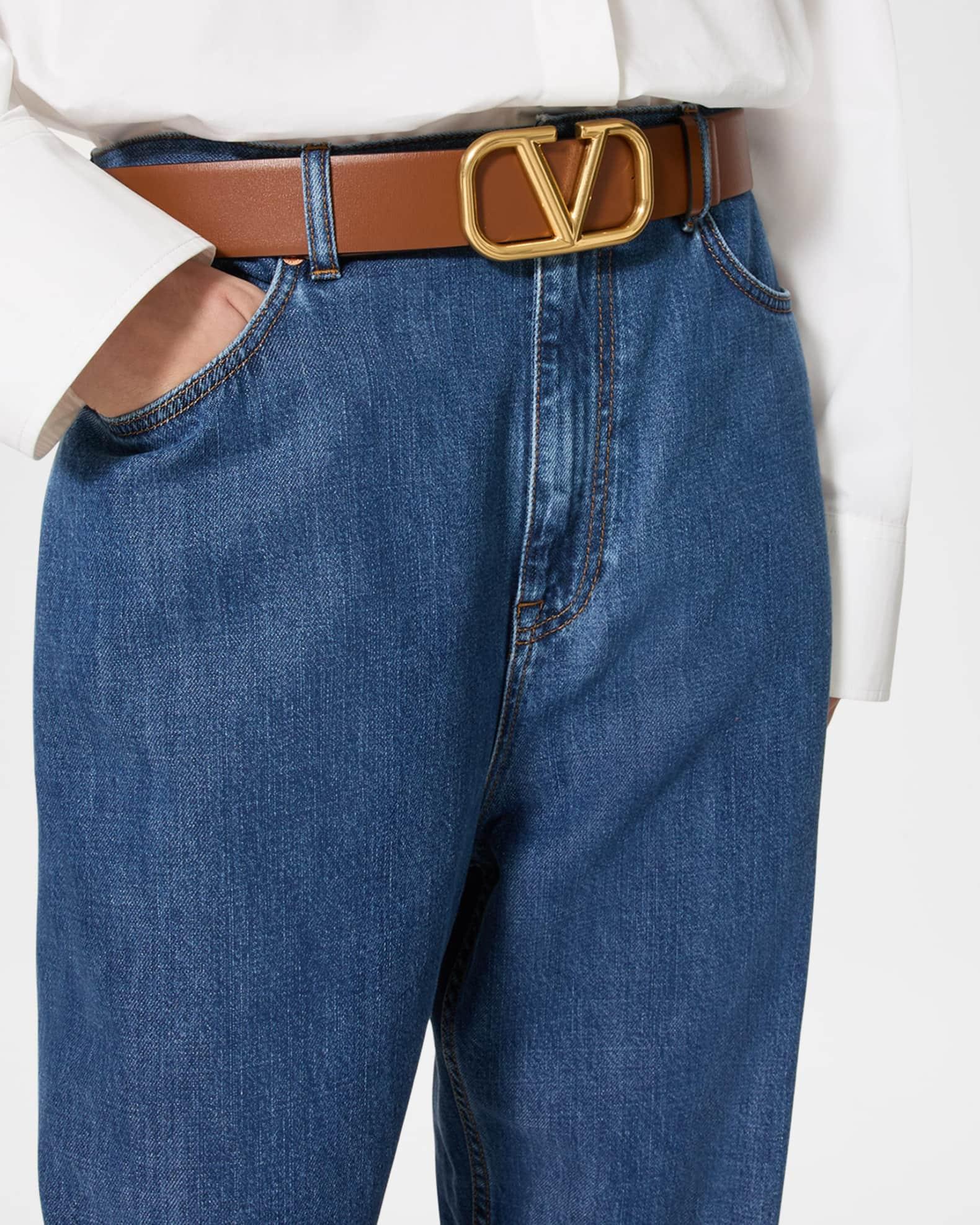 VLogo Signature Reversible Leather Belt, 40mm Product Image