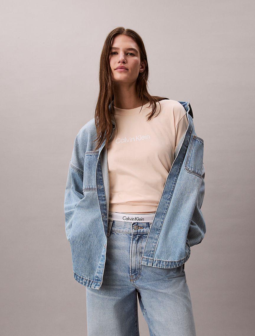 Standard Logo Boxy Fit Crewneck T-Shirt Product Image