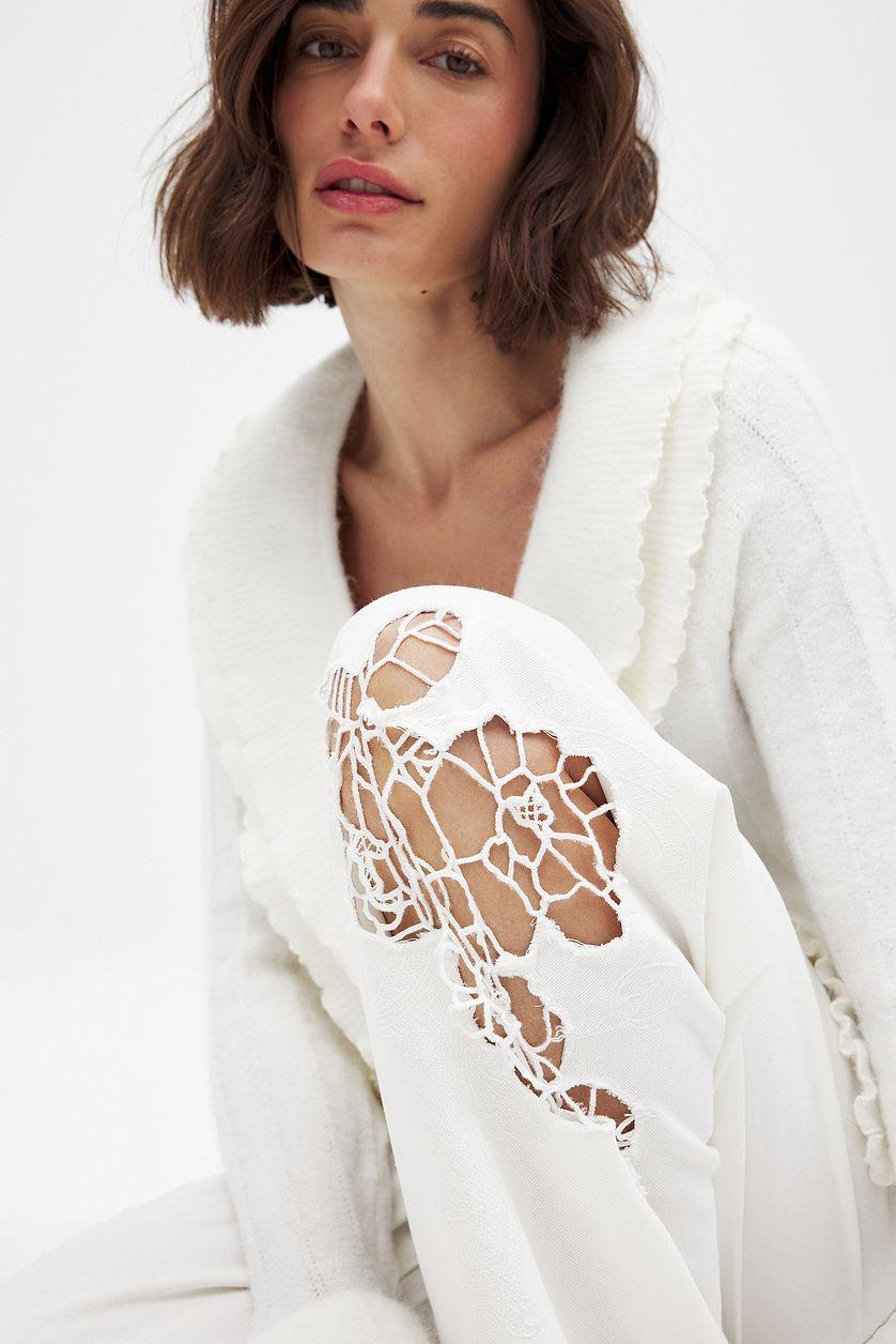 Lace Detail Jeans Product Image