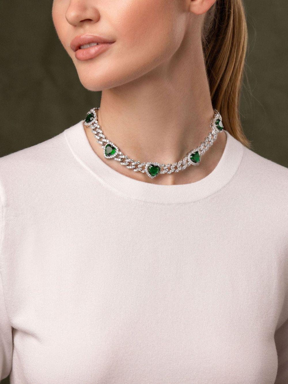 crystal-embellished choker-chain necklace Product Image