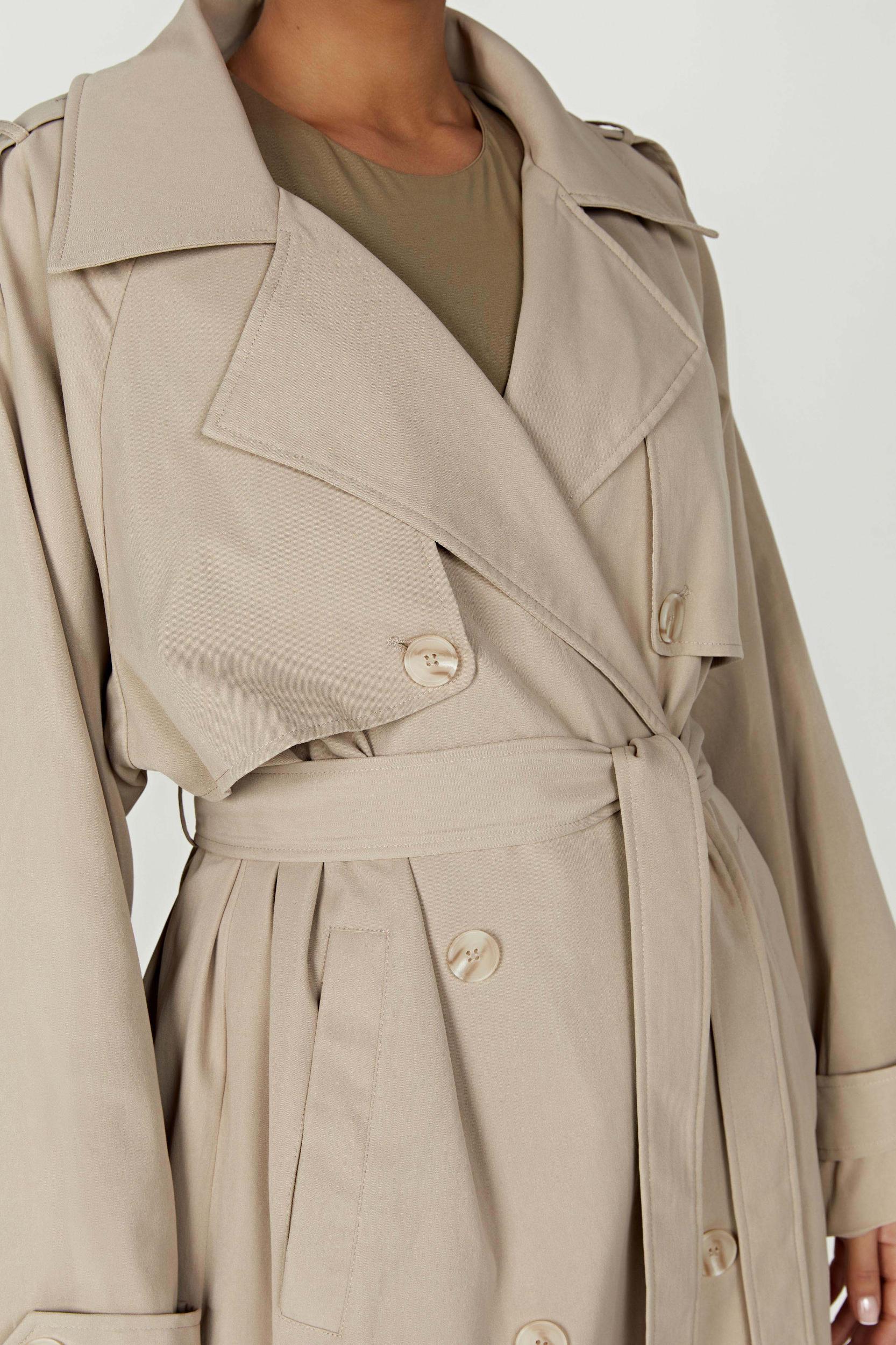 Andreas Oversized Trench Coat - Beige Product Image