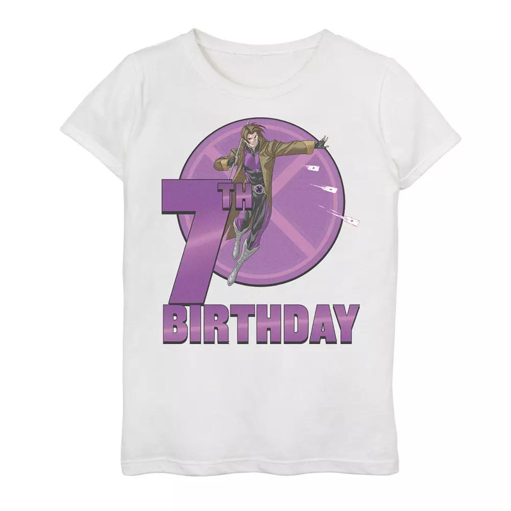 Girls 7-16 Marvel X-Men Gambit 7th Birthday Badge Graphic Tee, Girl's,  Product Image