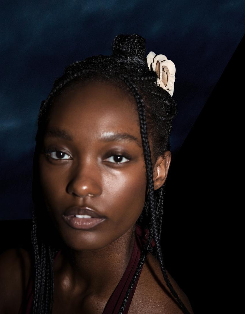 Fabric floral hair clip Product Image