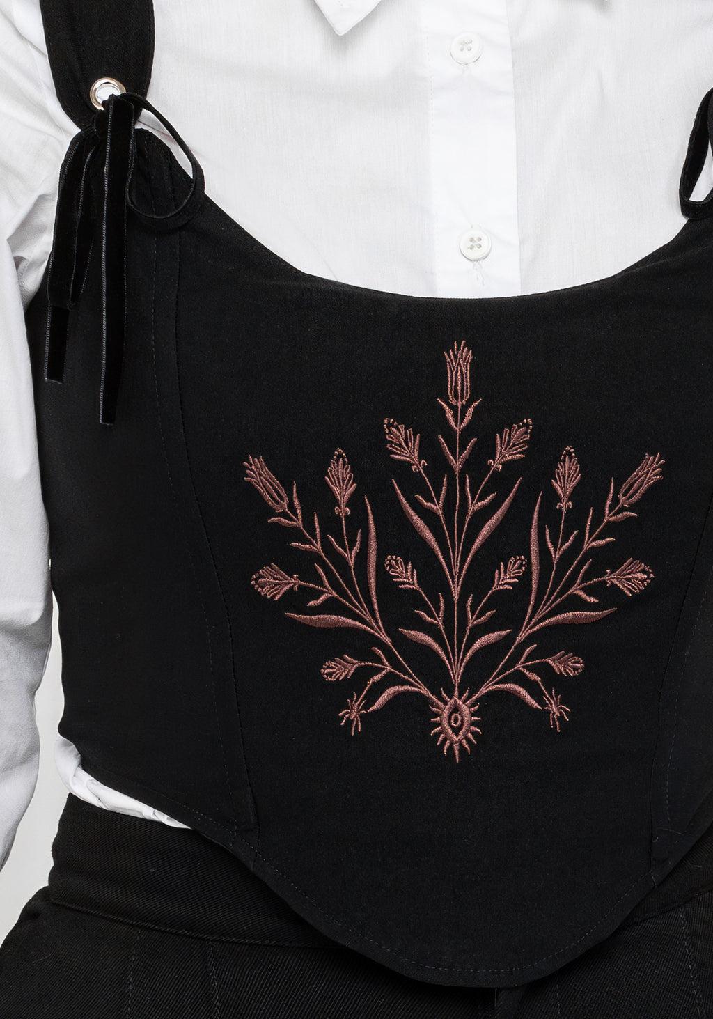 Cybele Embroidered Crop Corset Top Product Image