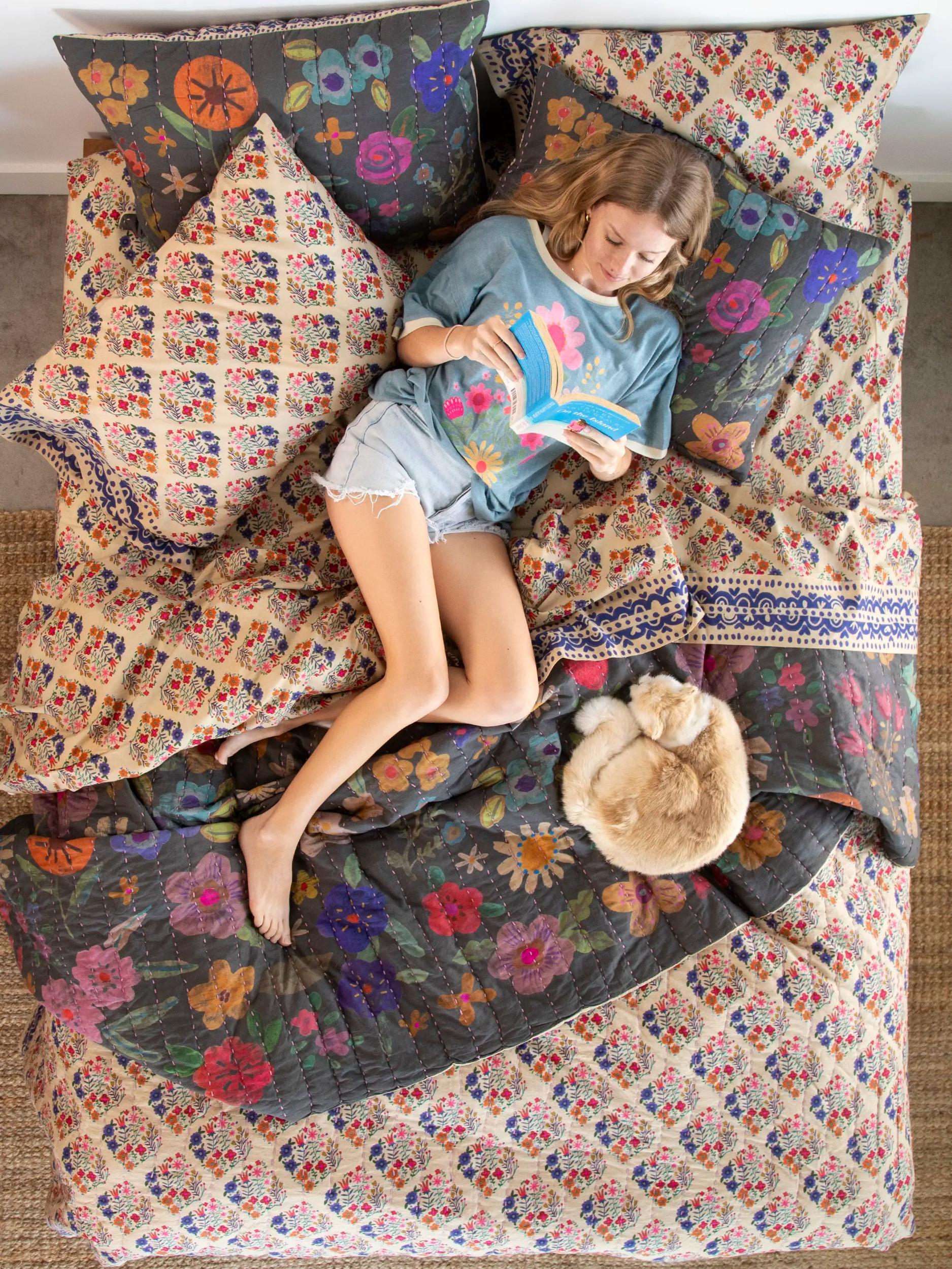 Sooo Soft Cotton Sheet Set - Pink Painted Garden Product Image