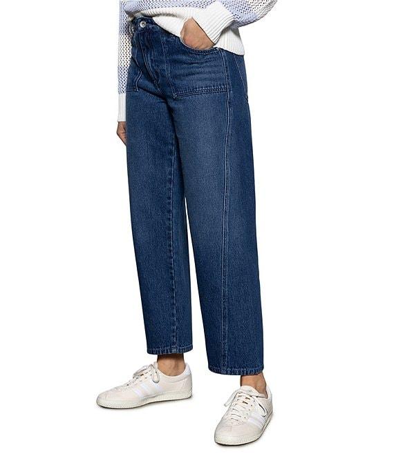 Sanctuary District Column Standard Rise Straight Leg Ankle Jeans Product Image
