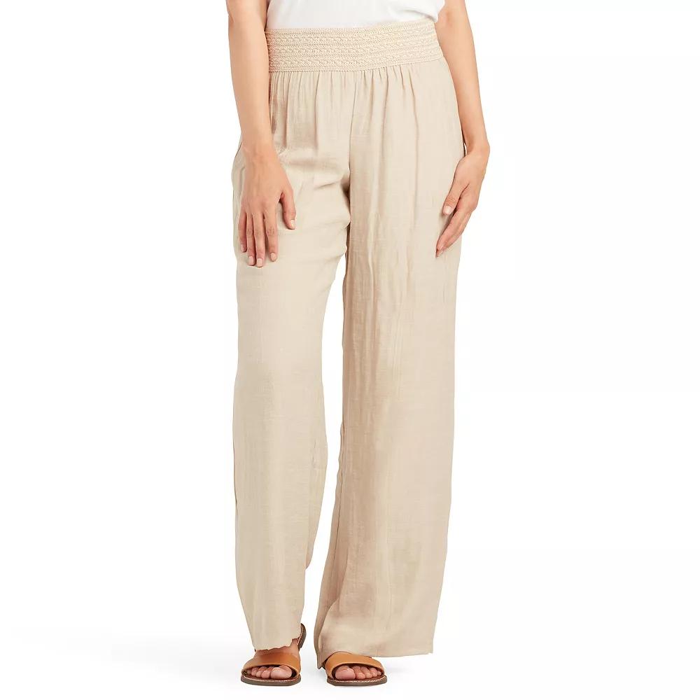 Women's AB Studio Elastic Waistband Lined Pants, Size: XL, Off White Product Image