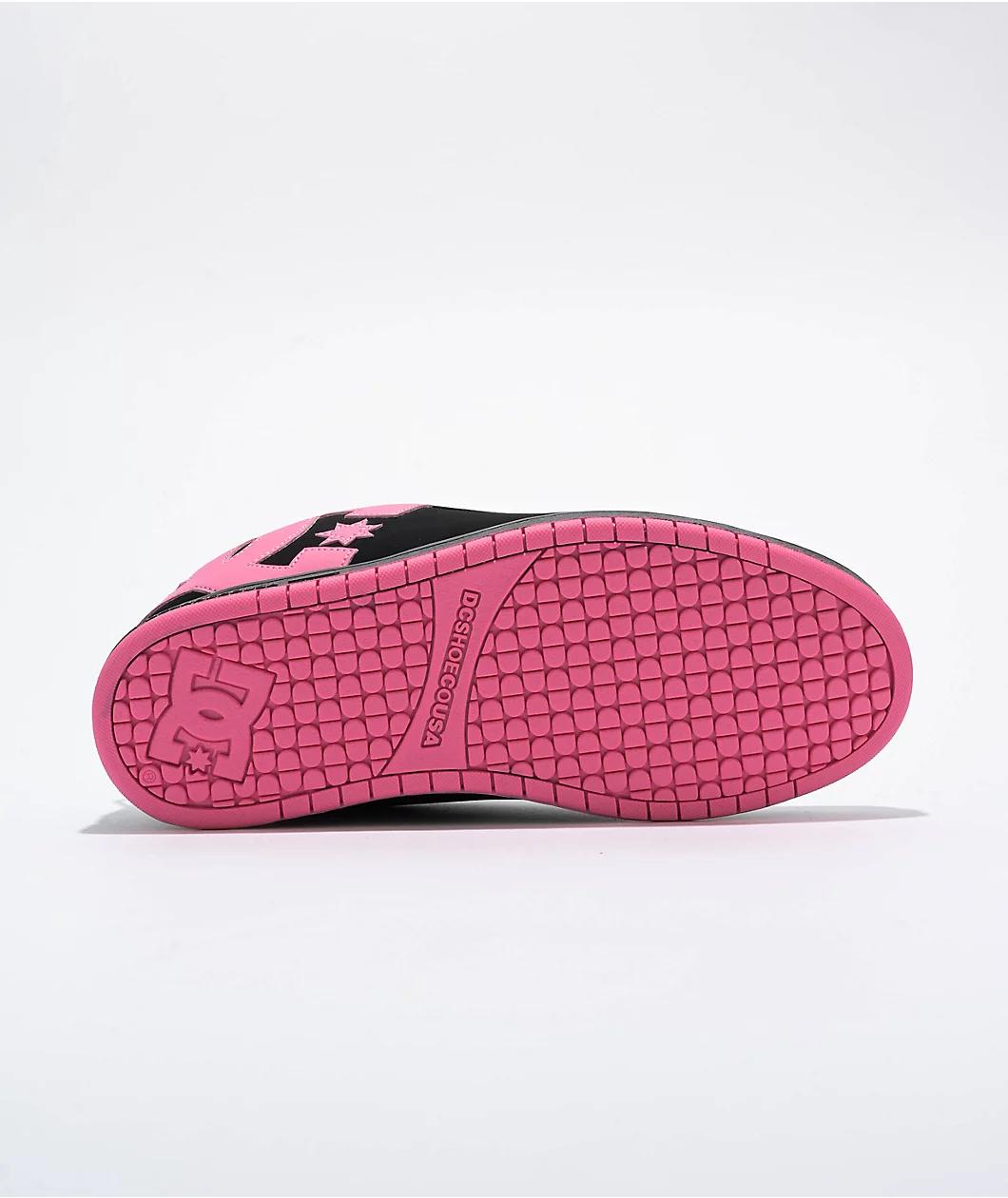DC Court Graffik Black & Pink Skate Shoes Product Image