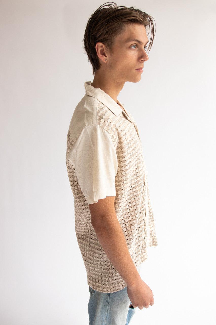 Crochet Bowling Shirt Product Image