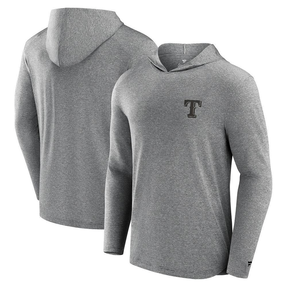 Men's Fanatics Signature Black Texas Rangers Front Office Tech Lightweight Hoodie T-Shirt,  Product Image