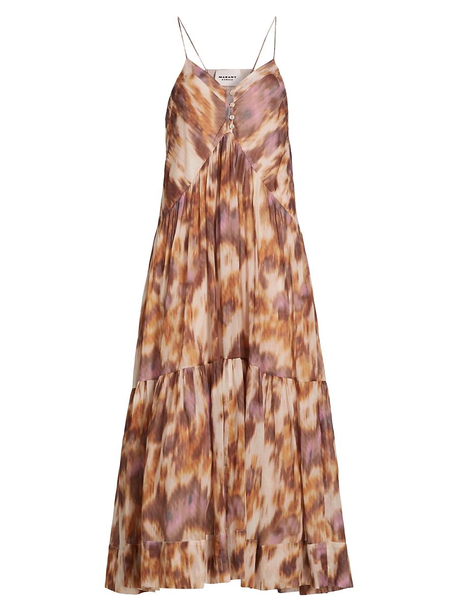 Womens Sabba Printed Cotton Maxi Dress Product Image