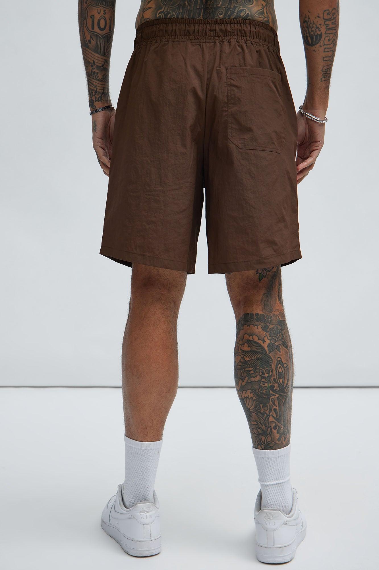 Safe Side Utility Nylon Shorts - Brown Product Image