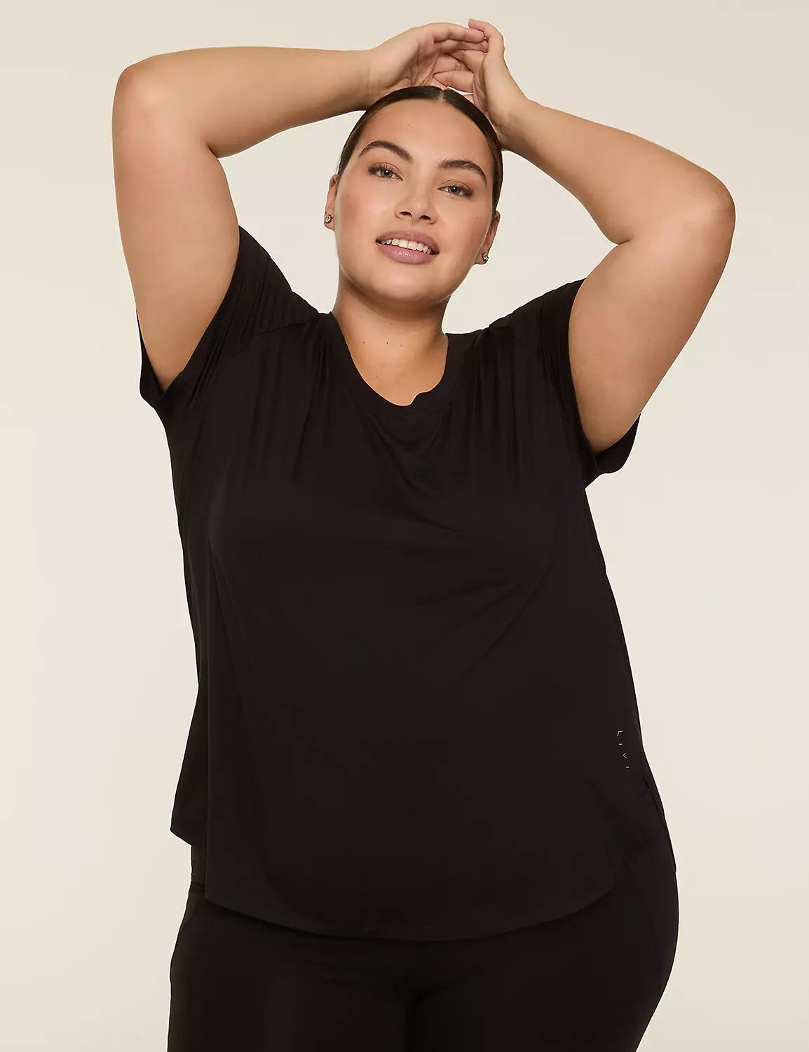 LIVI Soft Macrame Back-Detail Tee Product Image