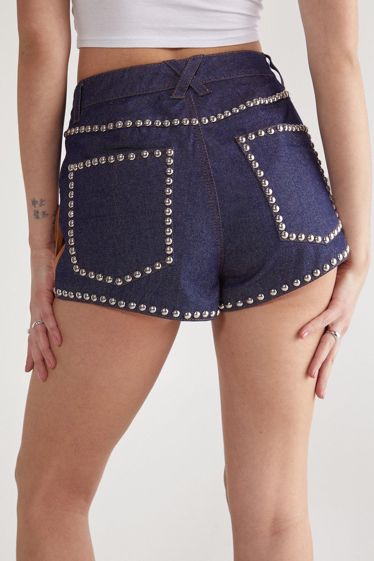 Denim Suede Mix Short Product Image
