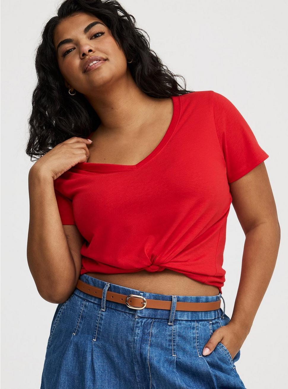 Girlfriend Signature Jersey V-Neck Tee Product Image