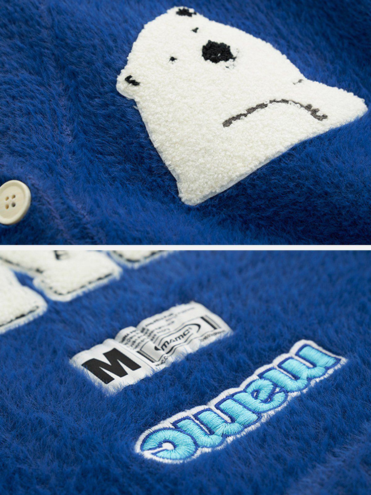 Aelfric Eden Polar Bear Fuzzy Cardigan Product Image