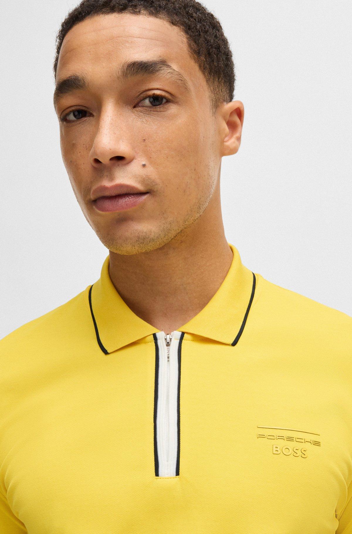 Porsche x BOSS stretch-cotton polo shirt Product Image