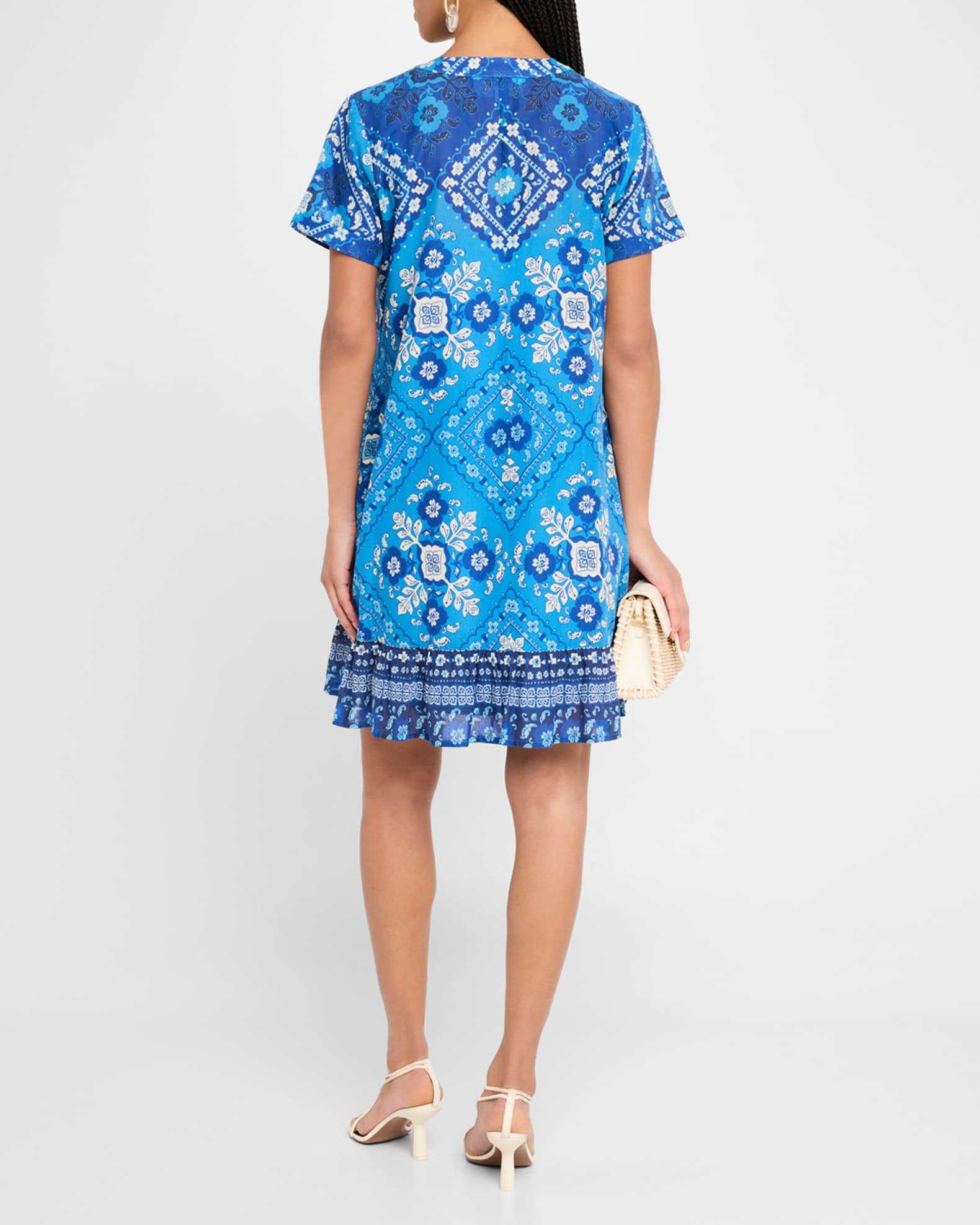 Floral-Print Flounce Shift Dress Product Image