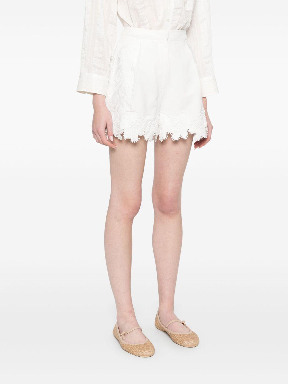 guipure lace-detail shorts  Product Image