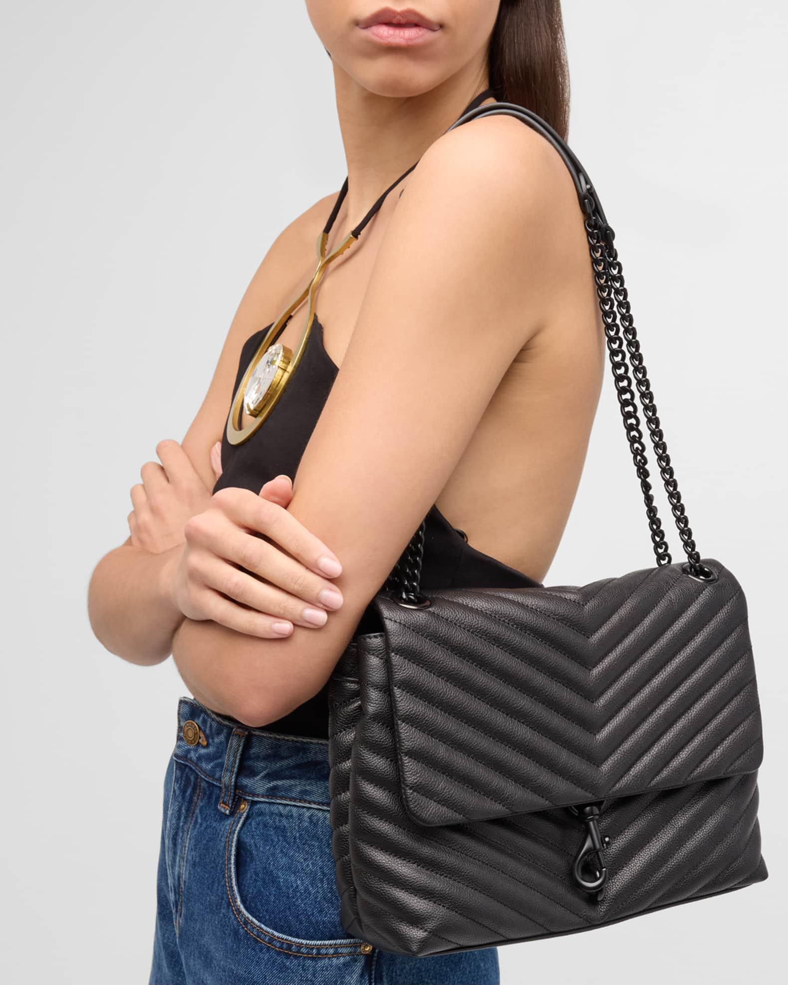Edie Quilted Leather Flap Shoulder Bag Product Image