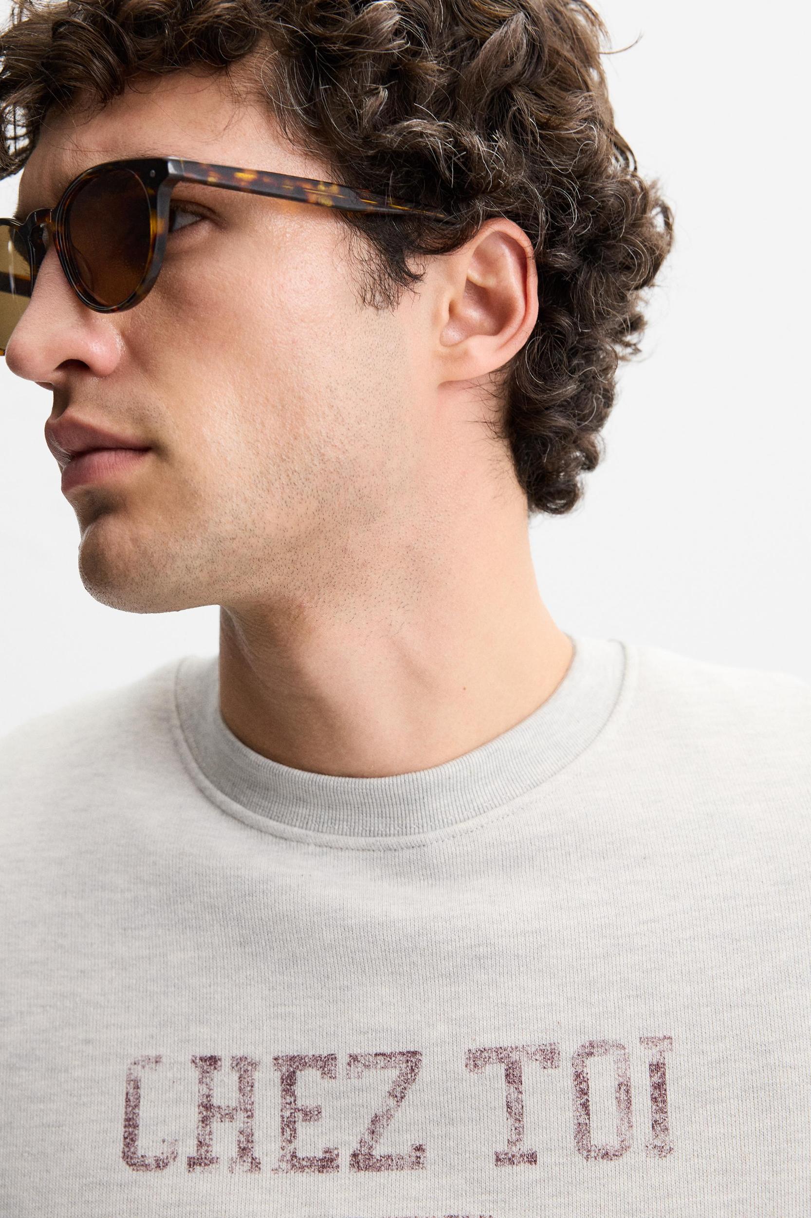 PRINTED TEXT SWEATSHIRT Product Image