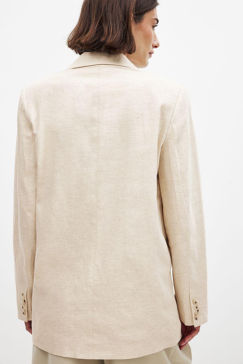 Oversized Tailored Linen Blazer Product Image