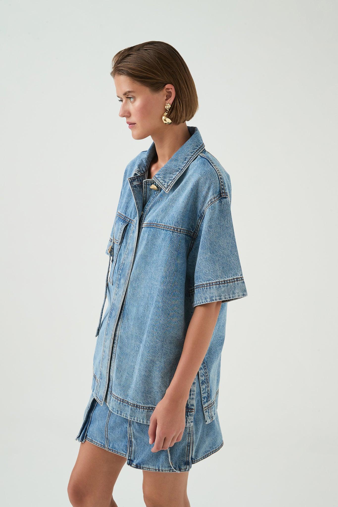 Juno Denim Shirt-COASTAL WASH / 4 Product Image