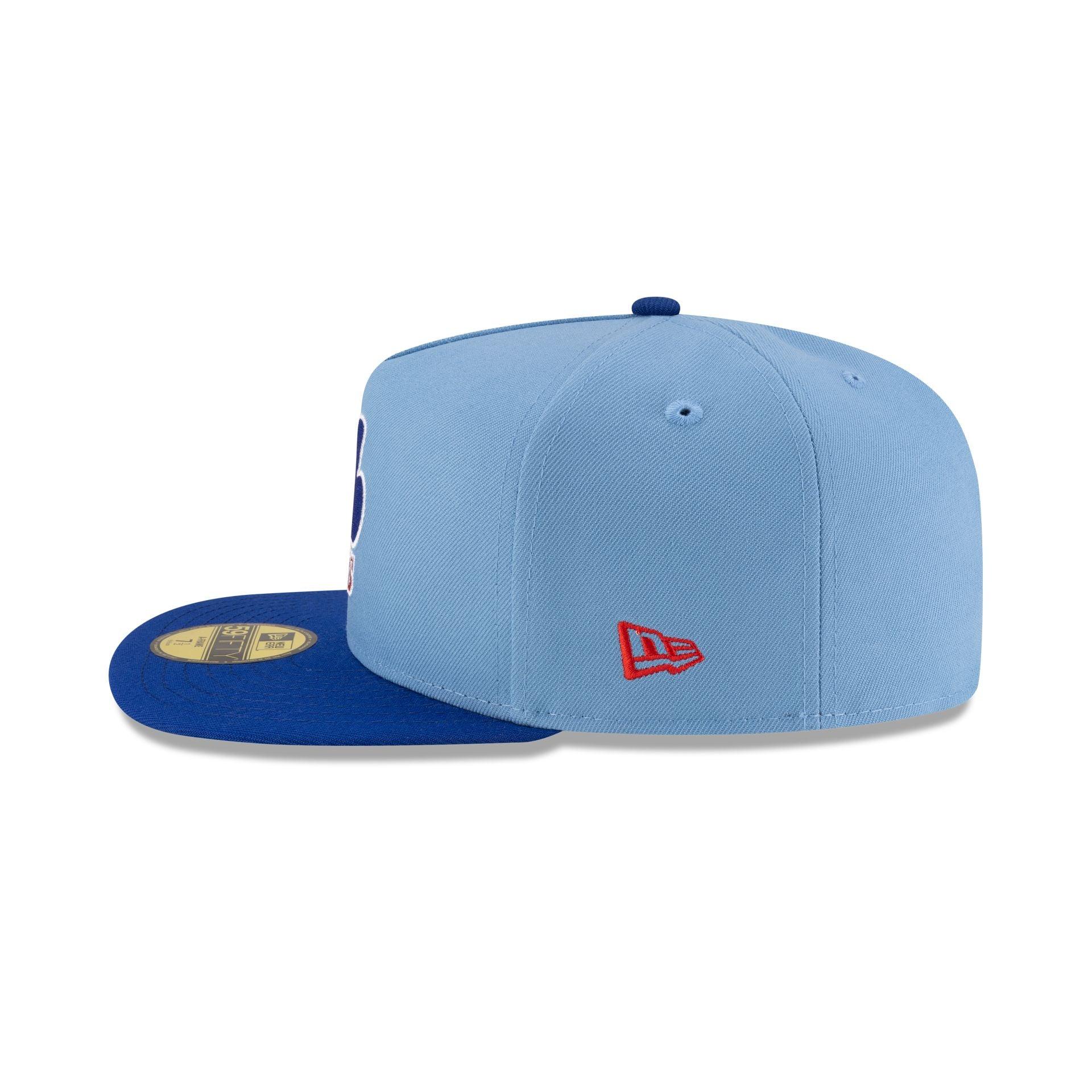 Just Caps Sky Blue Montreal Expos 59FIFTY A-Frame Fitted Hat Male Product Image