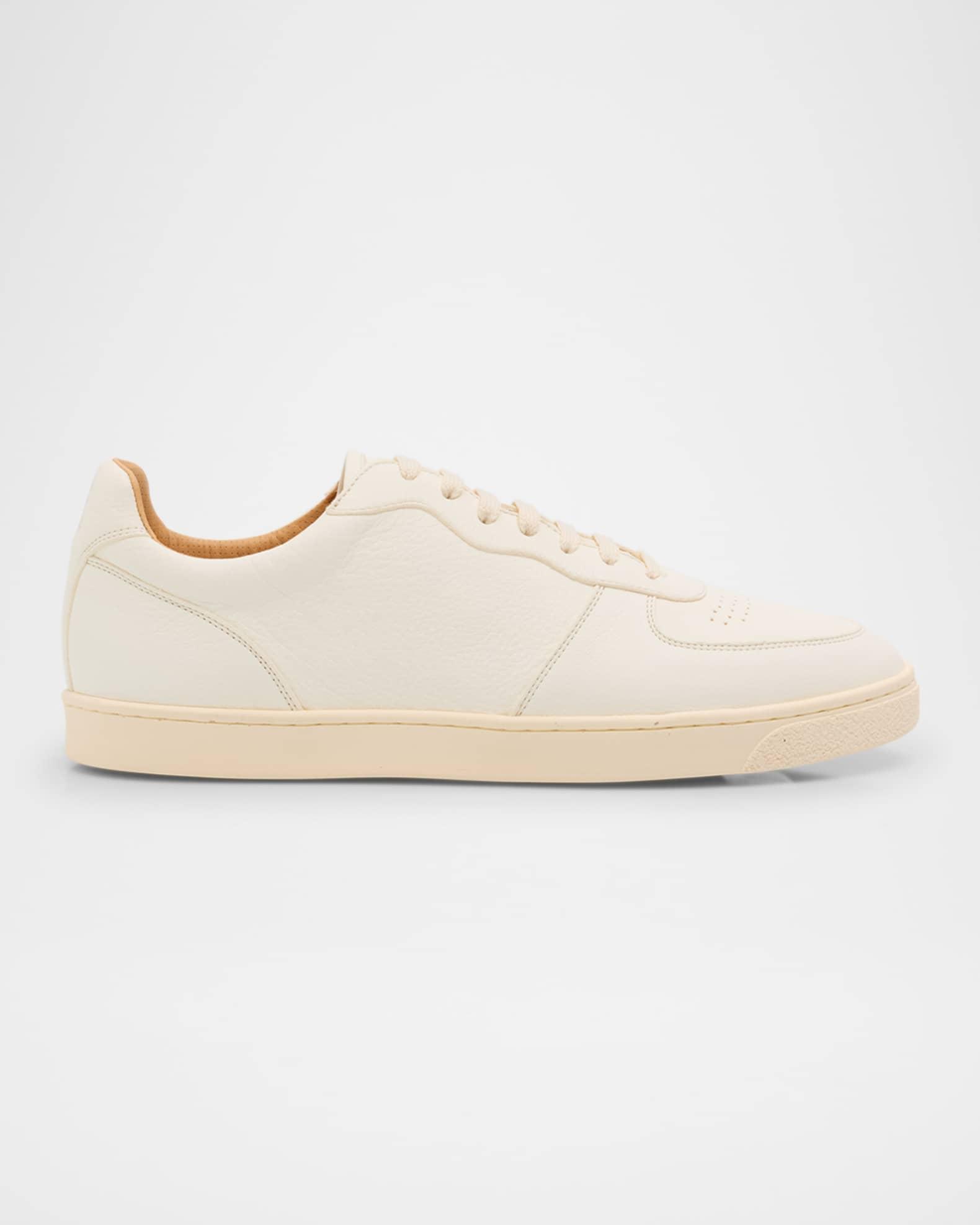 Men's Basket Deerskin Leather Low-Top Sneakers Product Image