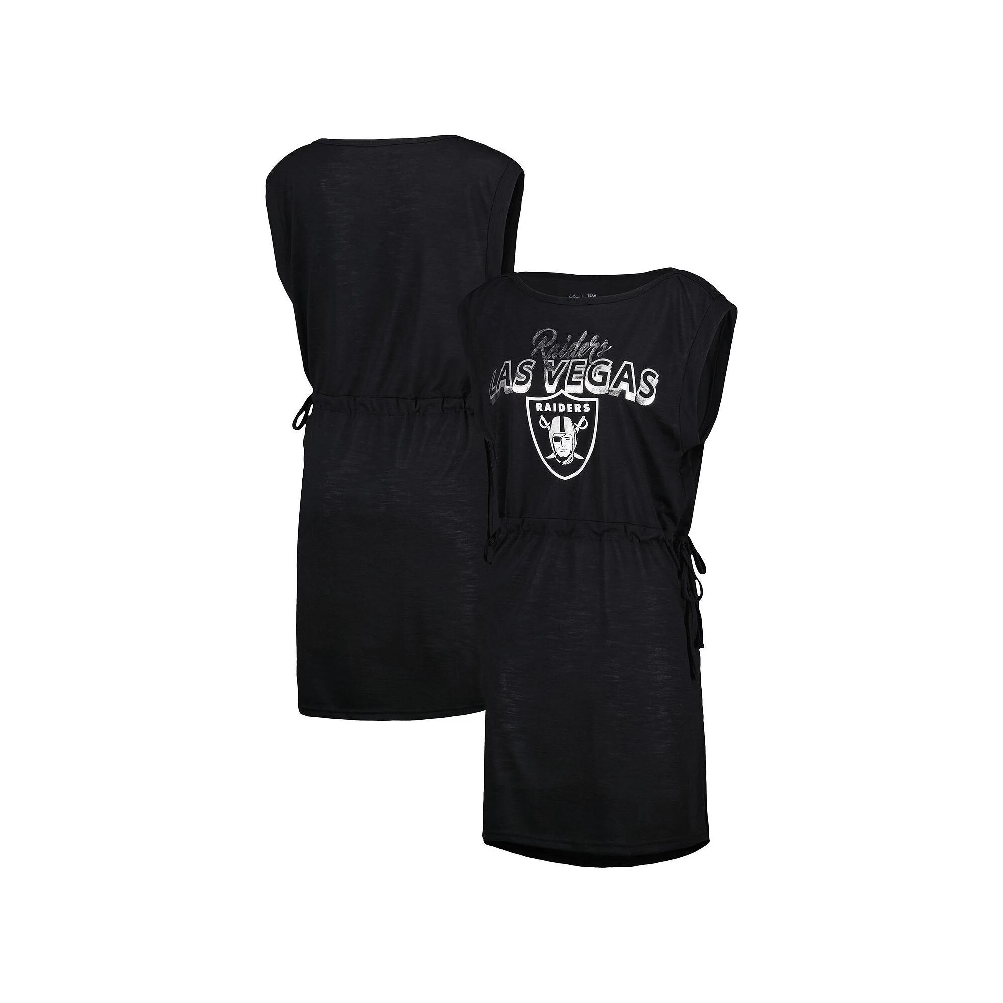 Women's G-III 4Her by Carl Banks Black Las Vegas Raiders G.O.A.T. Swimsuit Cover-Up,  Product Image