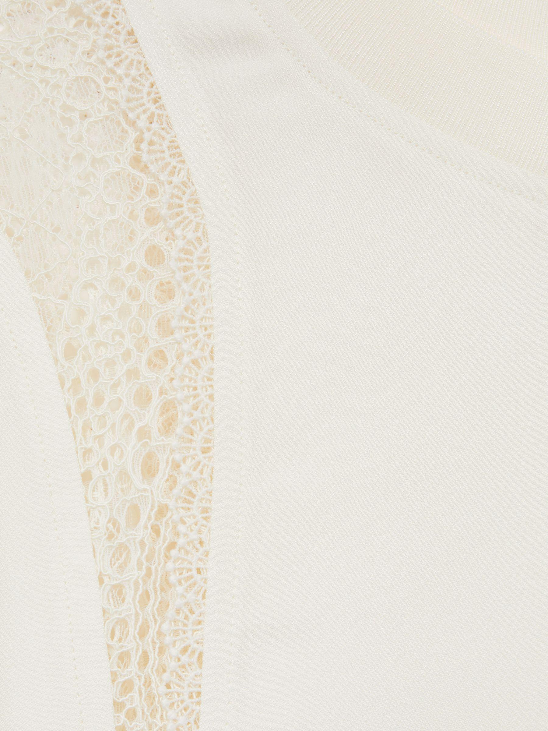 Lace-Insert T-Shirt in Cream Product Image