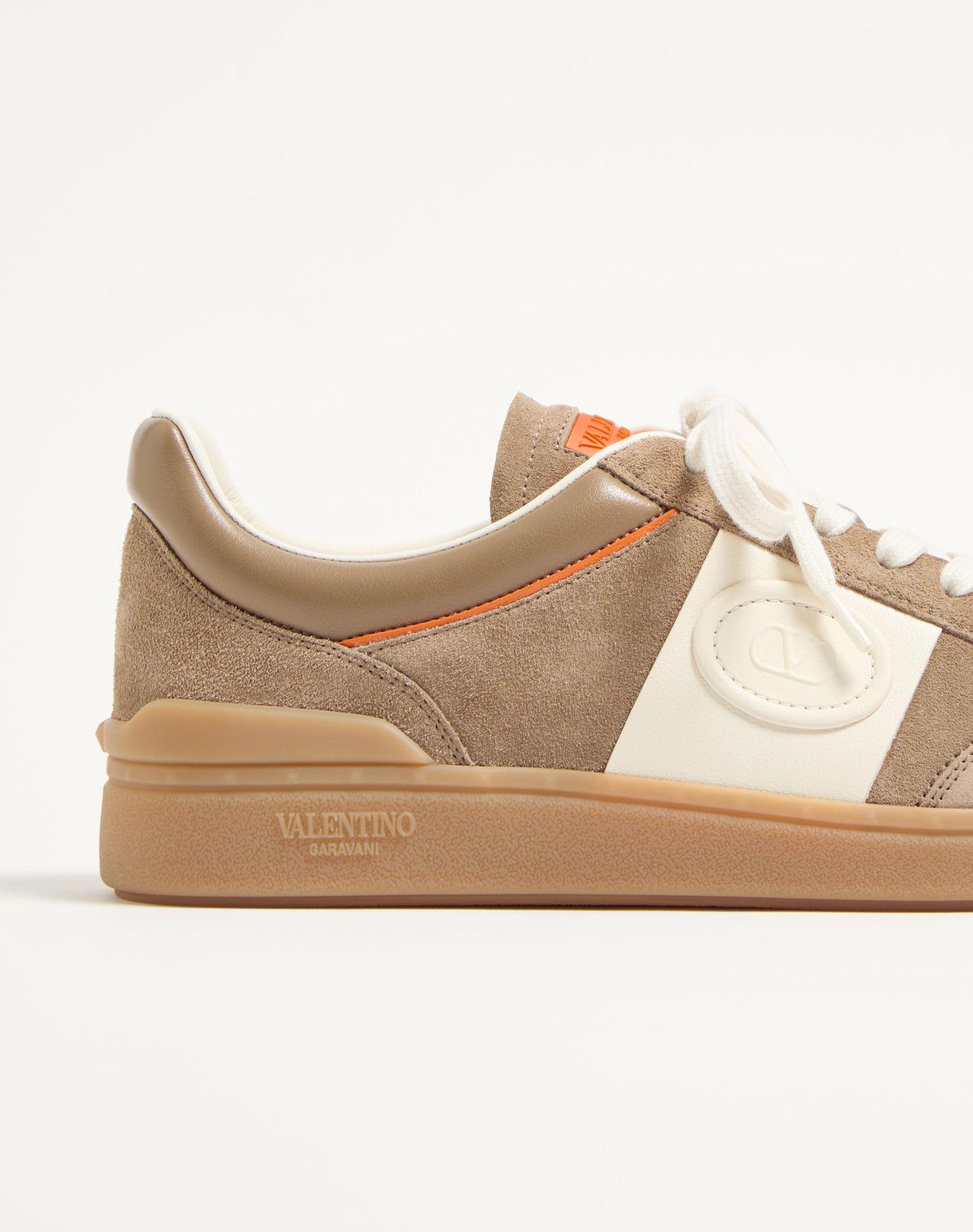 Upvillage Low Top Sneaker In Split Leather And Calfskin Nappa Leather Product Image