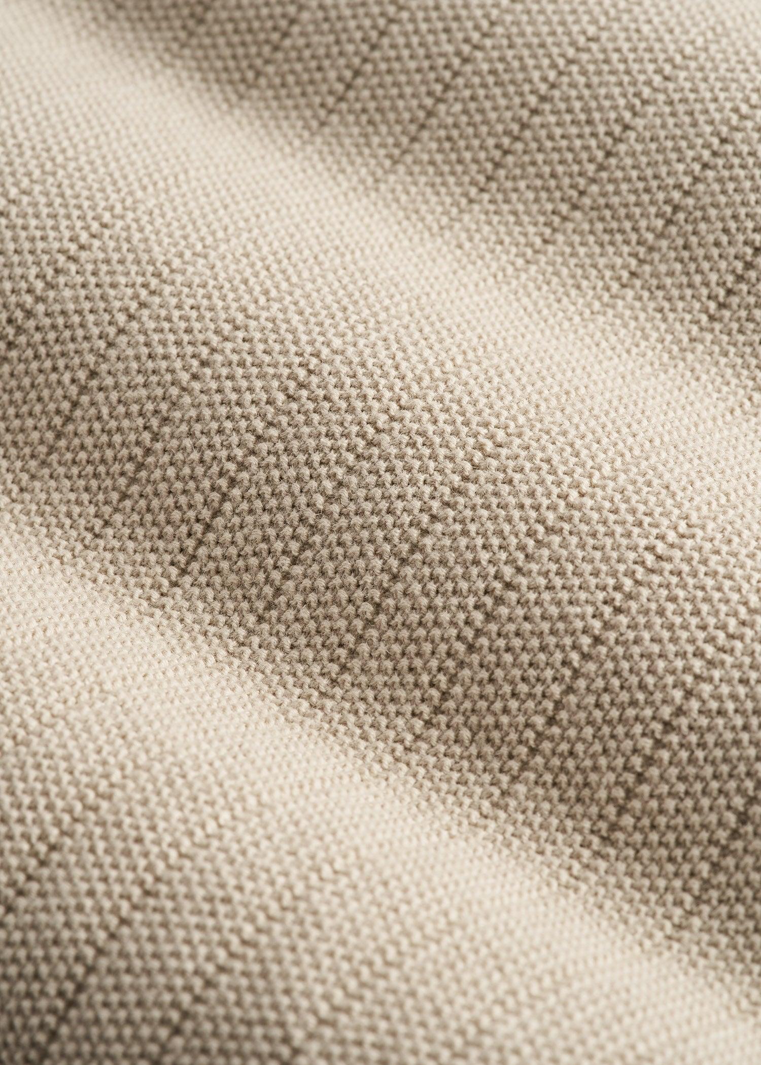 Linen Blend Ribbed Knit Polo Shirt for Tall Men in Stone Male Product Image