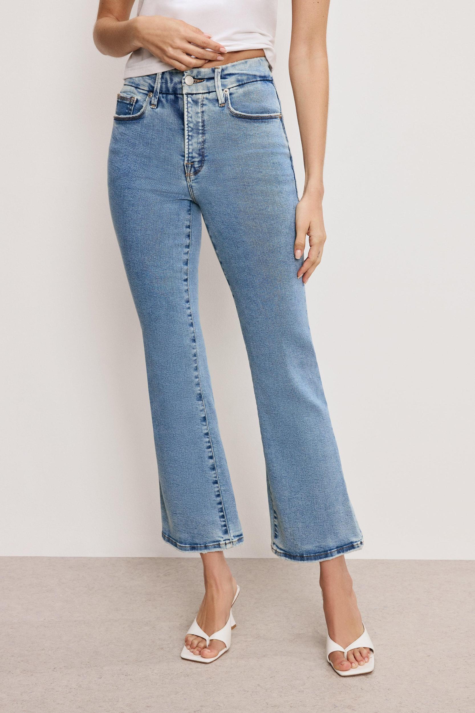 GOOD LEGS CROP MINI BOOT JEANS | BLUE670 Product Image