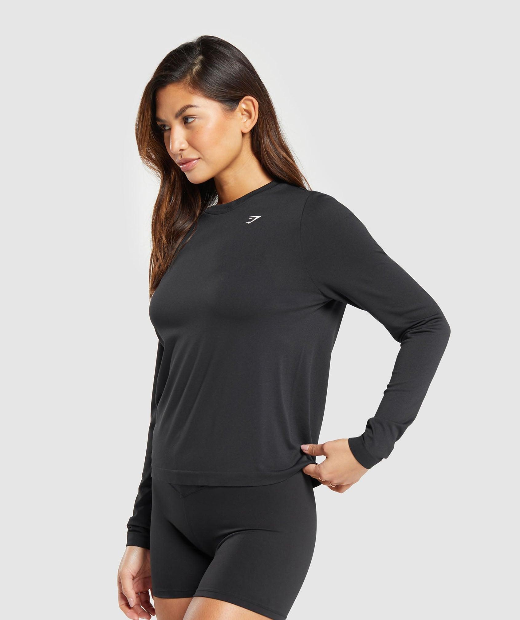 Gymshark Everyday Seamless Long Sleeve Top - Black Female Product Image