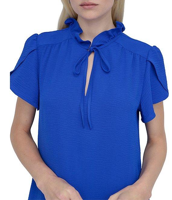 DKNY by Donna Karan Ruffle Neck Washer Shift Dress Product Image